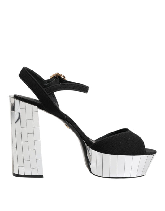 Dolce & Gabbana – Black Crystal Keira Sandals