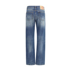 Prada - Blue Cotton Straight-Leg Jeans