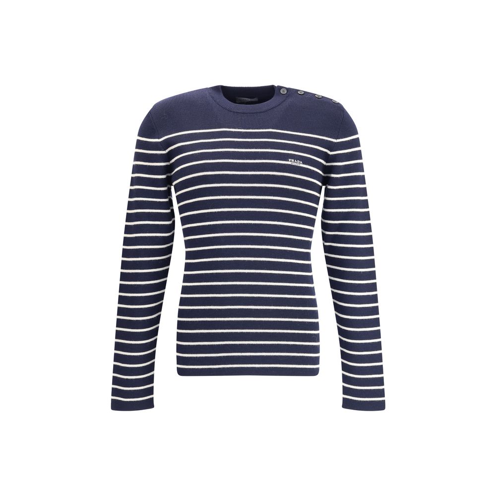 Prada - Blue Fleece Wool Sweatshirt