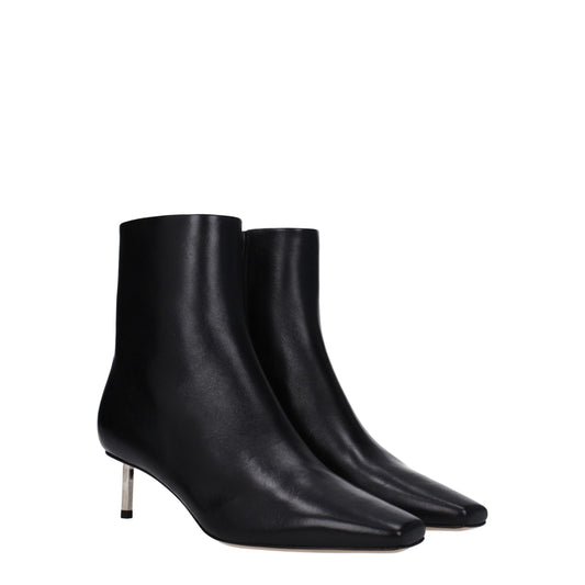 Off-White – Black Leather Ankle Boots