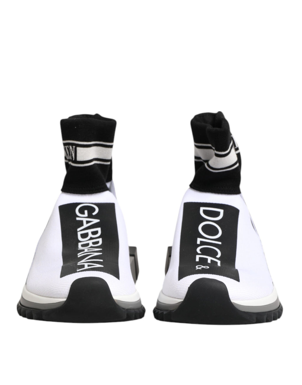 Dolce & Gabbana – White & Black Sorrento Sock Sneakers