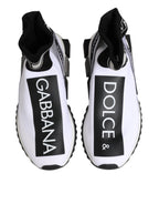 Dolce & Gabbana – White & Black Sorrento Sock Sneakers