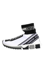 Dolce & Gabbana – White & Black Sorrento Sock Sneakers