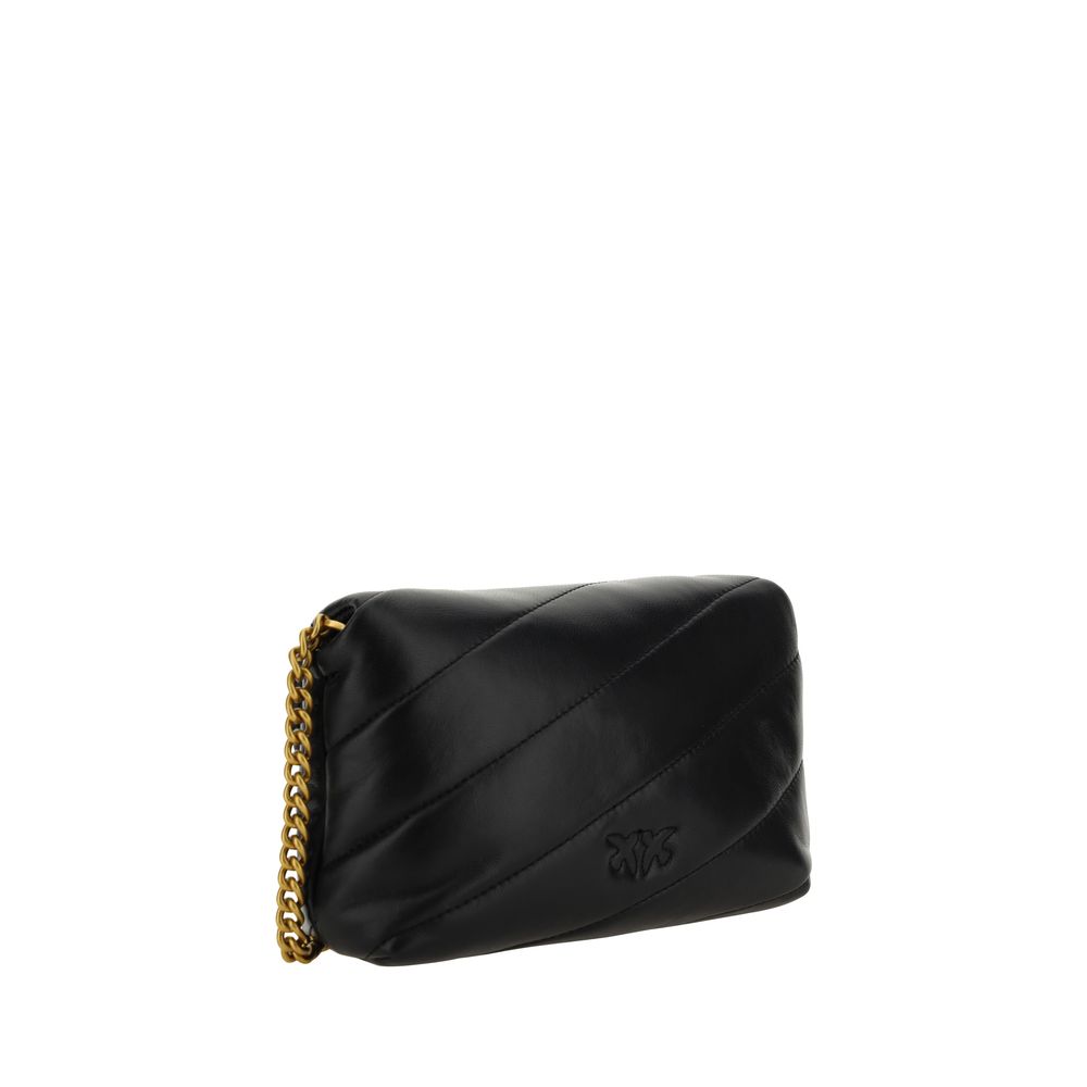 Pinko – Black Love Baby Leather Shoulder Bag