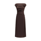 Staud - Brown Silk Cocktail Dress