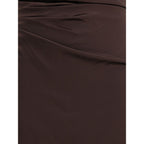 Staud - Brown Silk Cocktail Dress