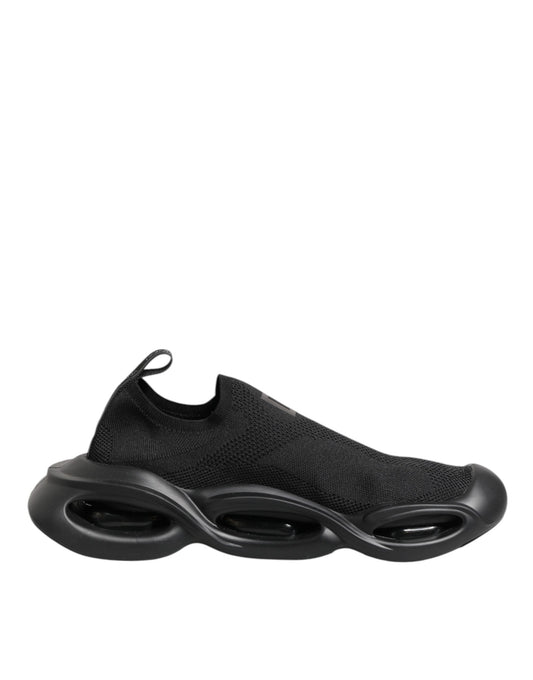 Dolce & Gabbana -  Black Slip On Wave Low Top Sneaker