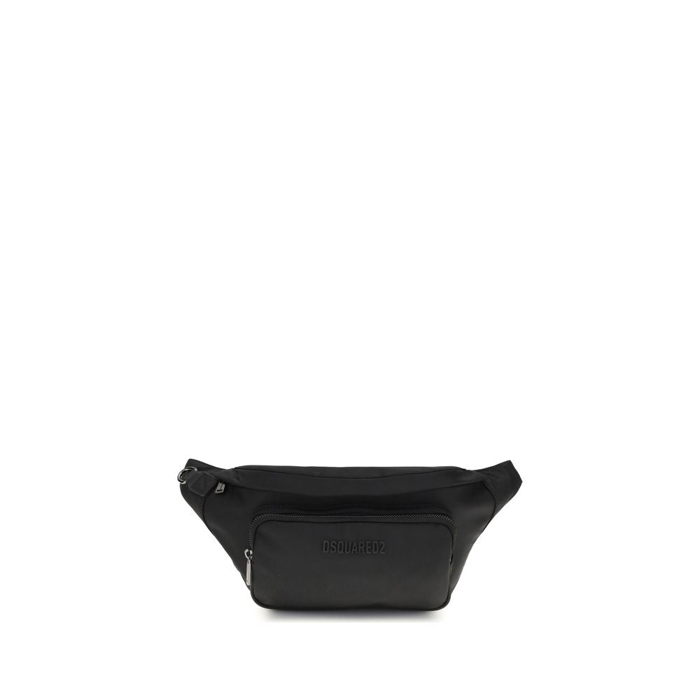 Dsquared2 – Black Urban Fanny Pack with Logo Print