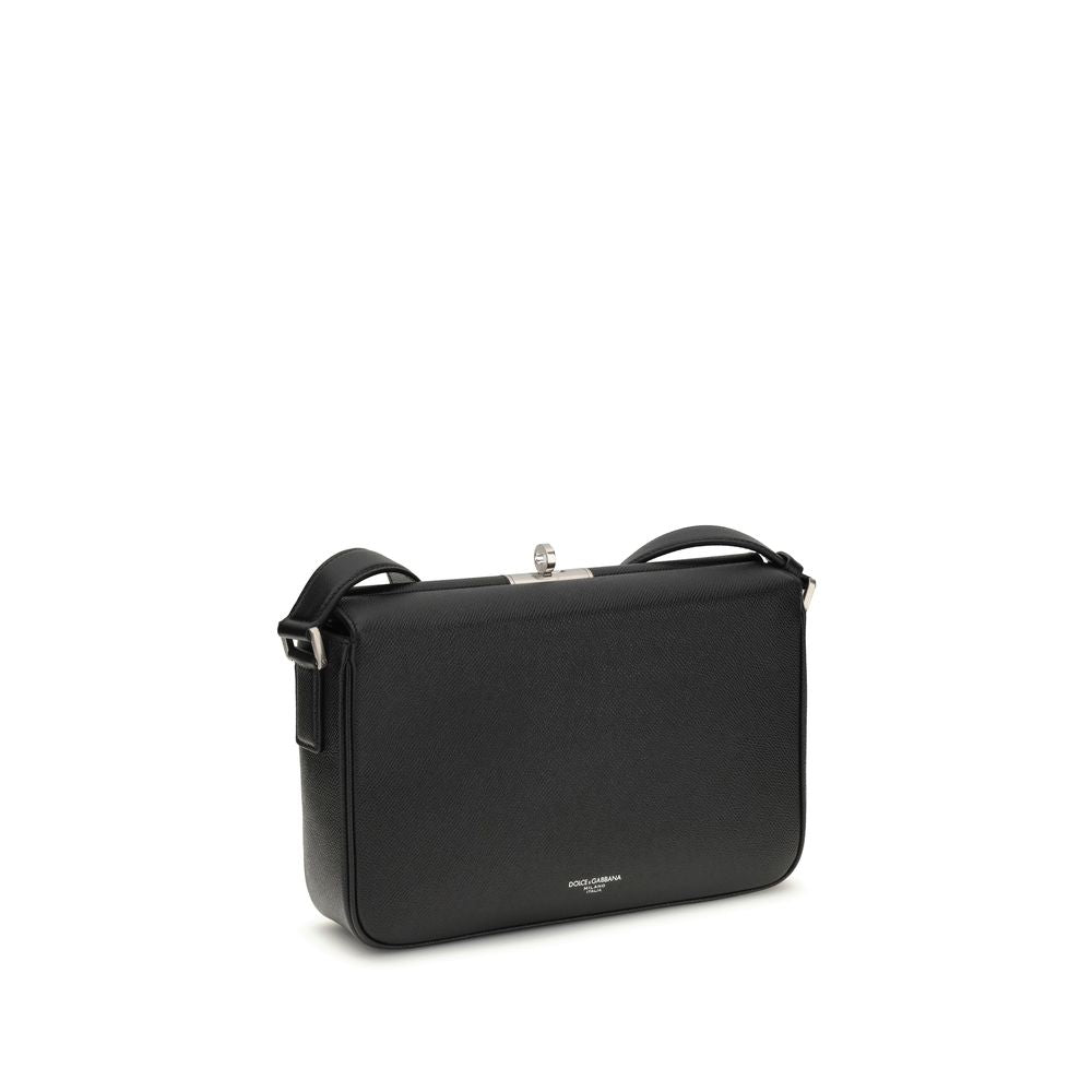Dolce & Gabbana – Black Marlene Calf Leather Shoulder Bag