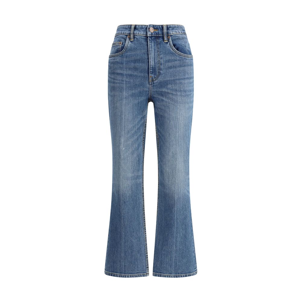 Tory Burch - Light Blue Cotton Cropped Jeans