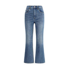 Tory Burch - Light Blue Cotton Cropped Jeans