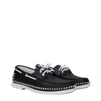 Christian Louboutin – Black Leather Slip-On Loafers