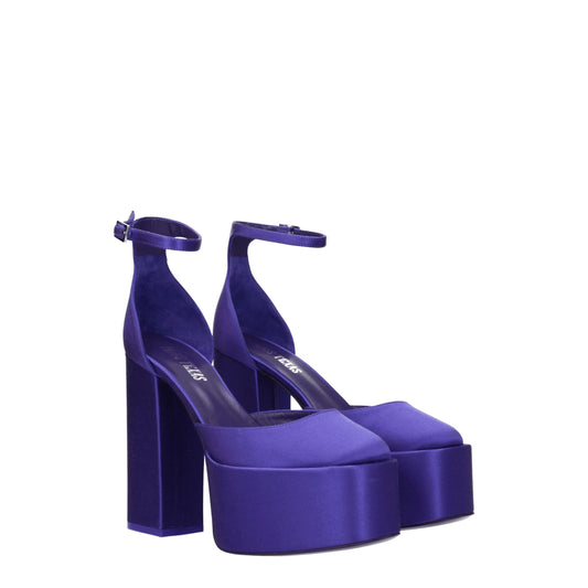 Paris Texas – Violet Satin Platforms