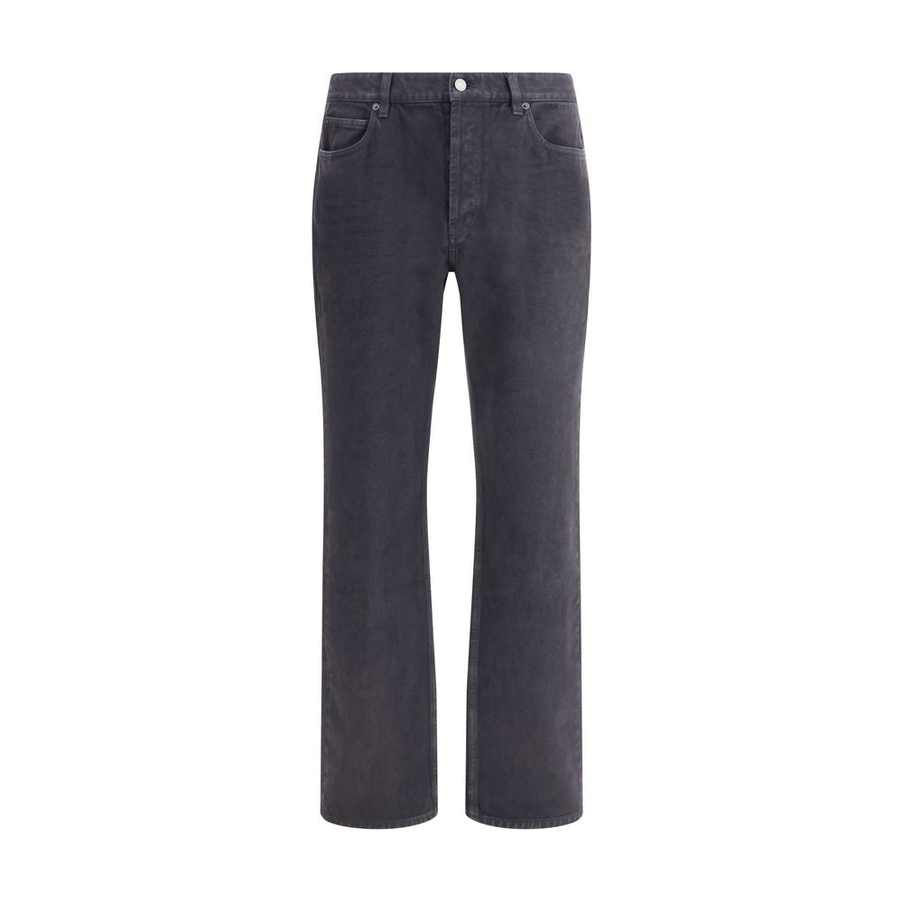Saint Laurent - Black Cotton Straight-Leg Jeans