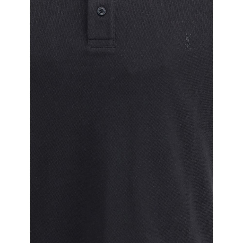 Saint Laurent - Black Cotton Polo Shirt