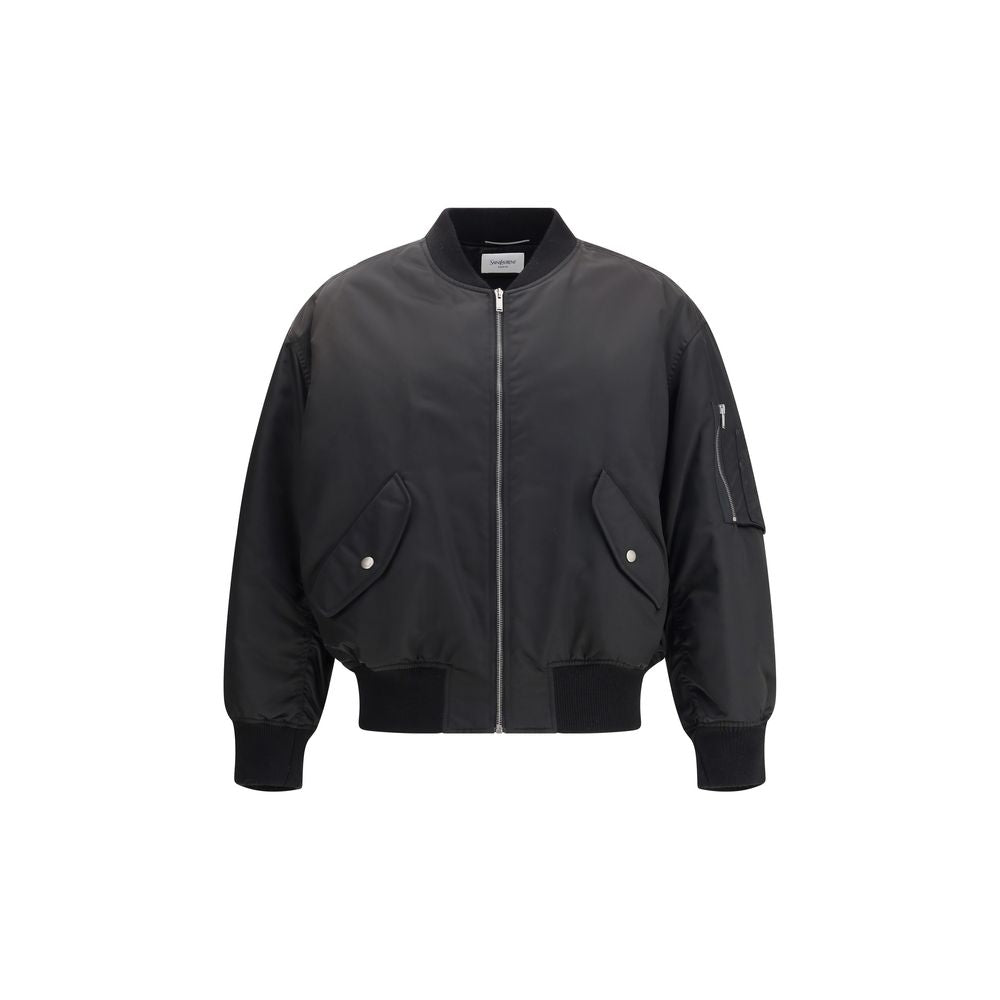 Saint Laurent - Black Polyamide Bomber