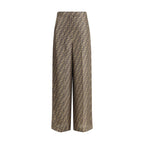 Fendi - Brown Silk Casual Pants