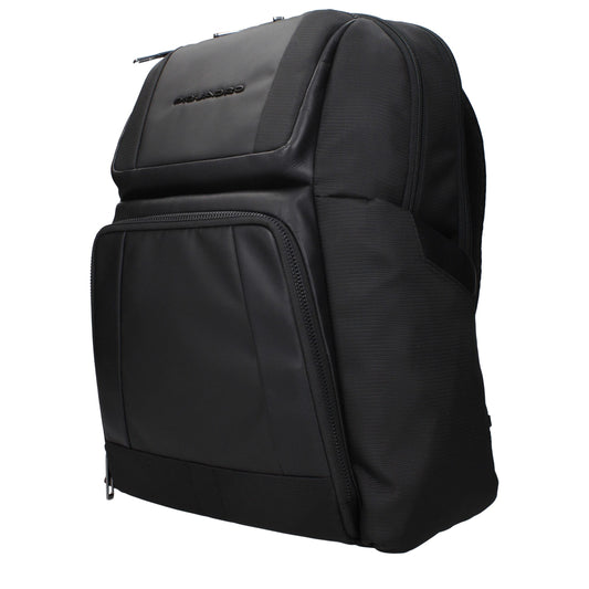 Piquadro – Black Nylon Backpack with Laptop Compartment