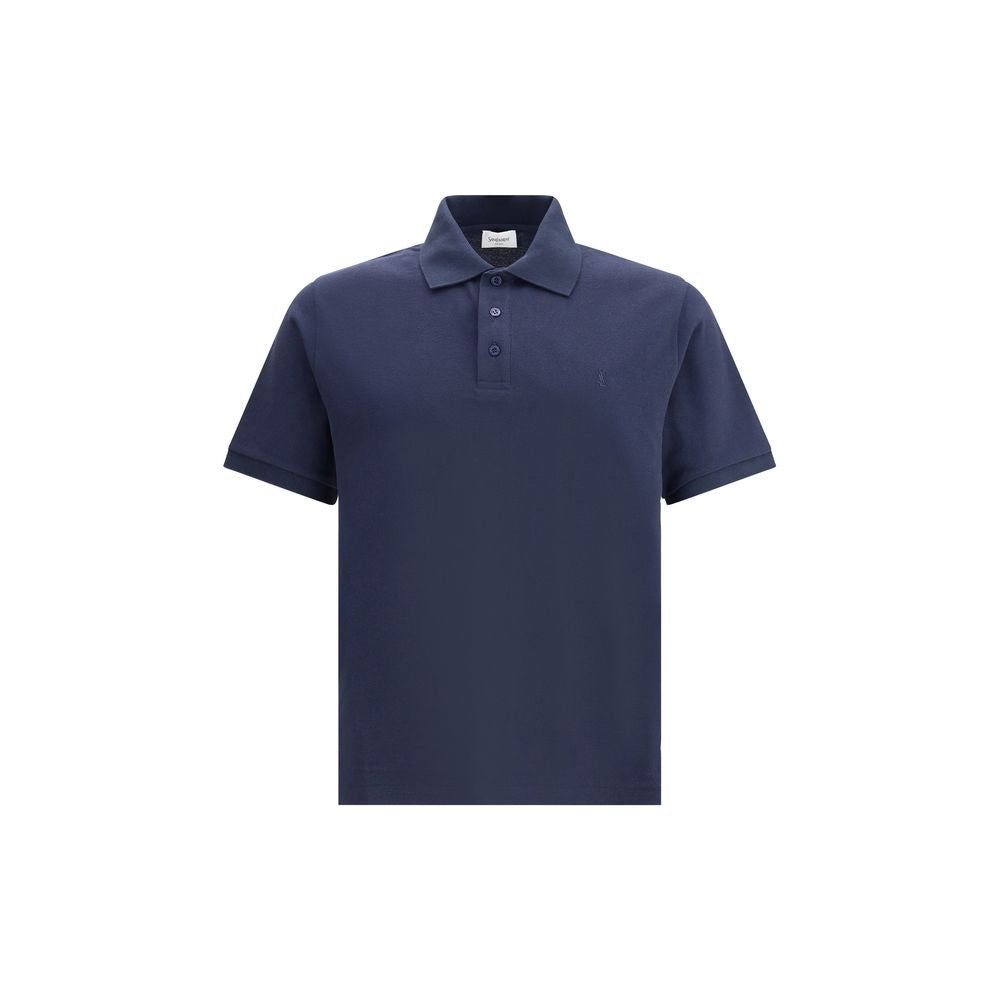 Saint Laurent - Blue Cotton Polo Shirt
