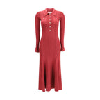 Self-Portrait - Red Viscose Casual Dress