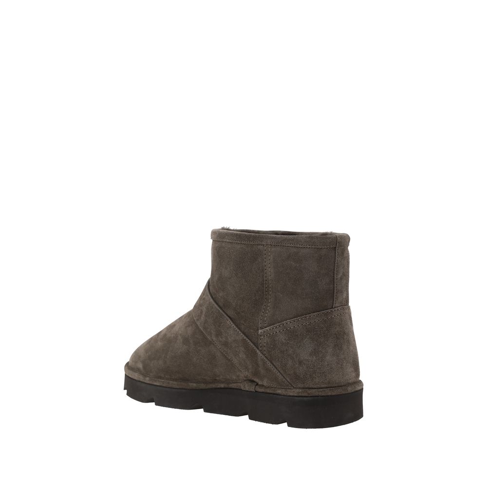 Brunello Cucinelli – Leather Ankle Boots with Buckle