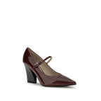 PINKO - Bordeaux Calf Leather Bos Taurus High Heel Pumps