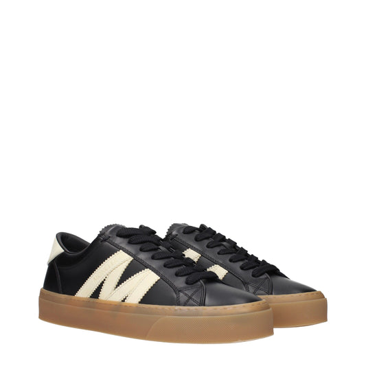 Moncler – Black Leather Low-Top Sneakers