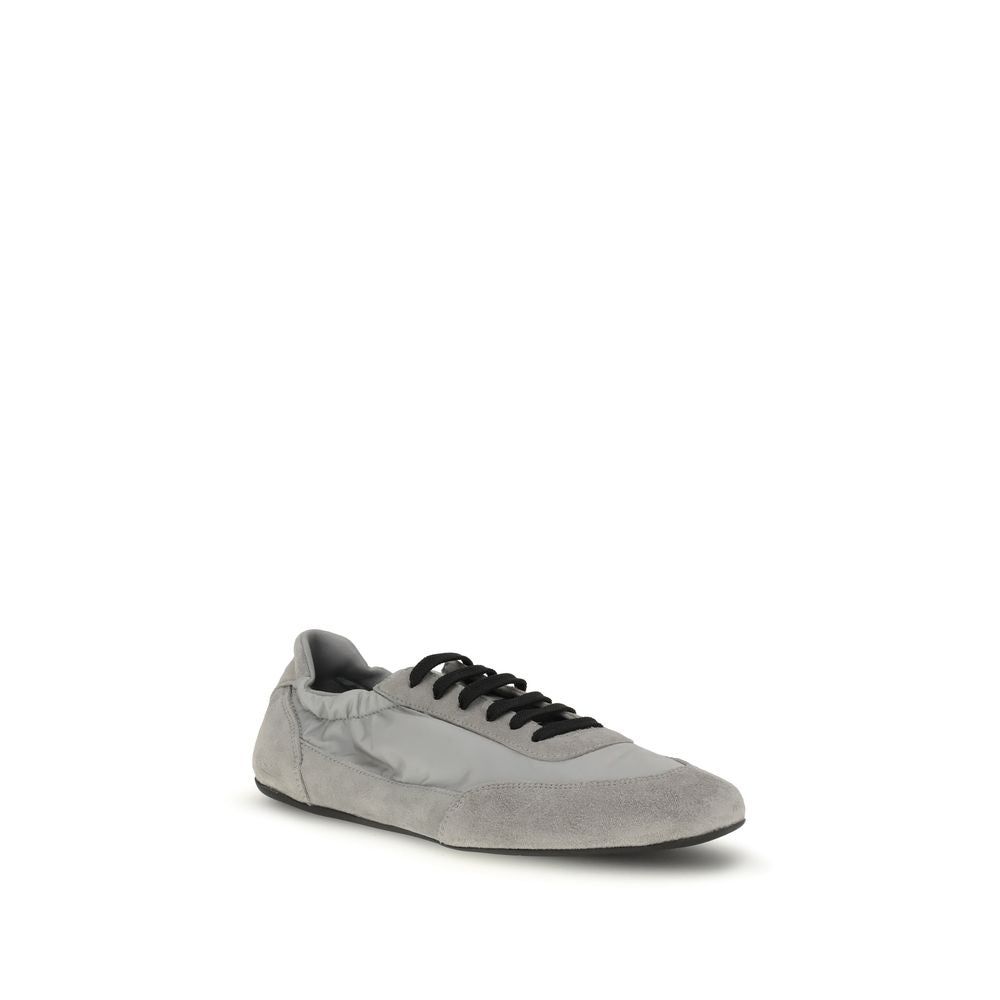 Prada – Logoed Suede Leather Sneakers