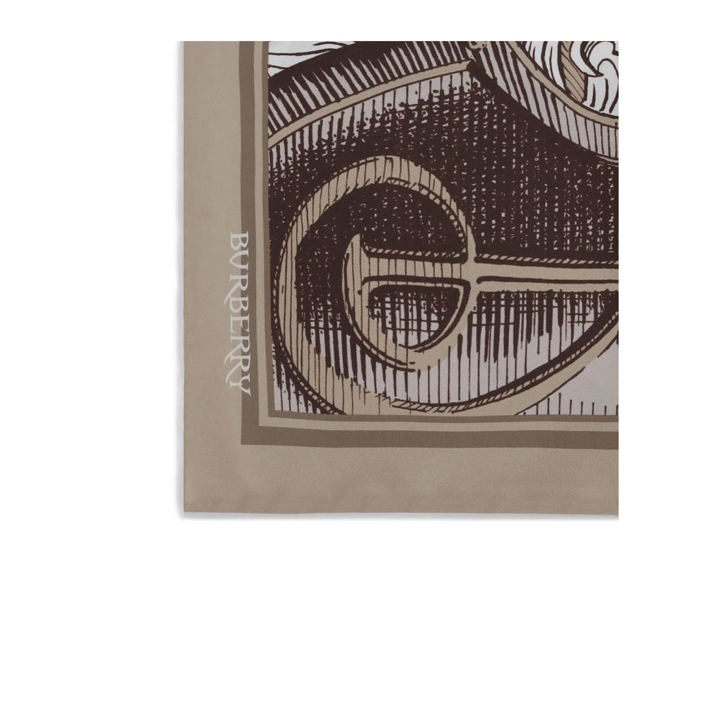 Burberry - Beige Silk Scarf