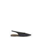 Brunello Cucinelli - Denim slingback Ballerinas