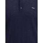 Prada - Blue Fleece Wool Polo Shirt