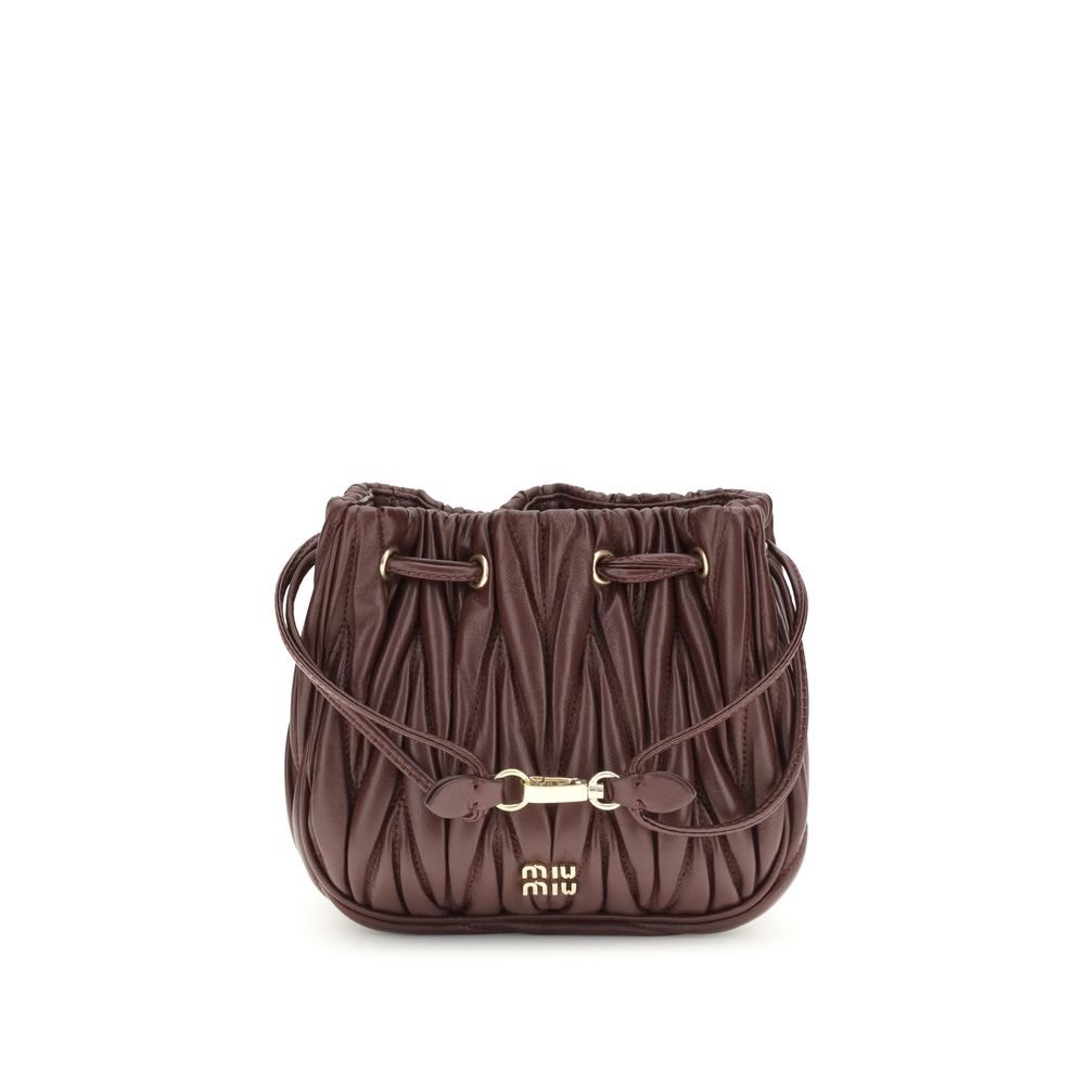 Miu Miu – Brown Matelassé Nappa Leather Pouch