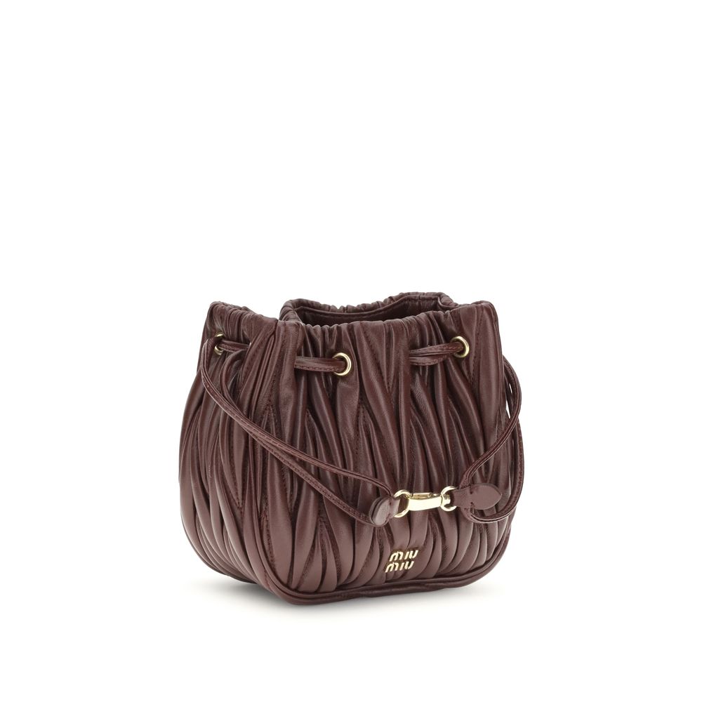 Miu Miu – Brown Matelassé Nappa Leather Pouch