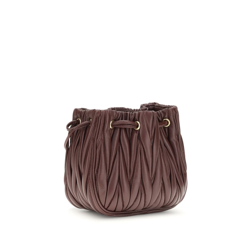 Miu Miu – Brown Matelassé Nappa Leather Pouch