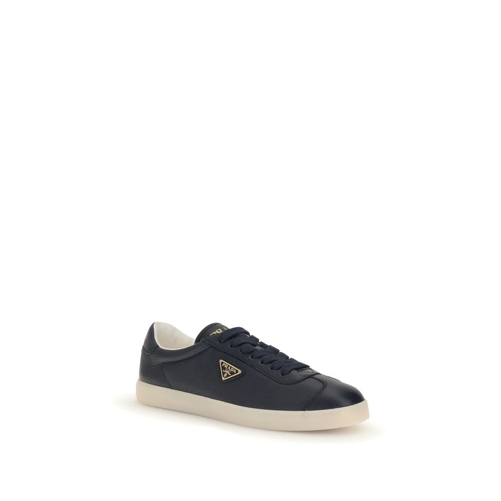 Prada – Navy Blue Leather Sneakers