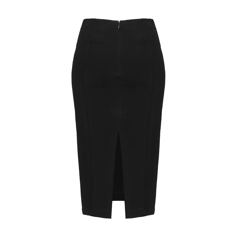 PINKO - Black Viscose Skirt