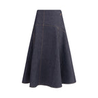 Jacquemus - Blue Cotton Midi Skirt