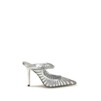 Jimmy Choo - Silver Leather High Heel Pumps