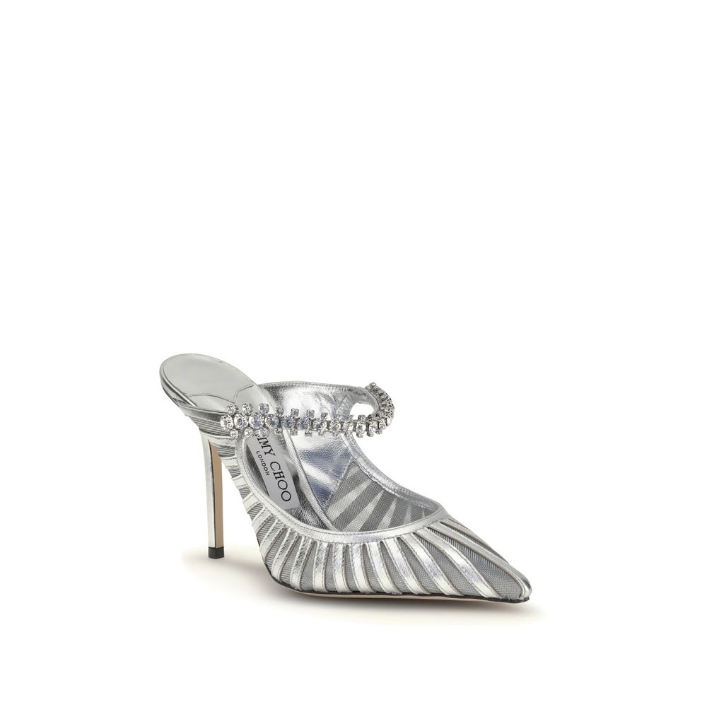 Jimmy Choo - Silver Leather High Heel Pumps