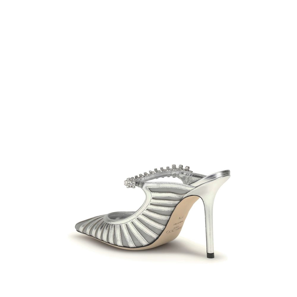 Jimmy Choo - Silver Leather High Heel Pumps
