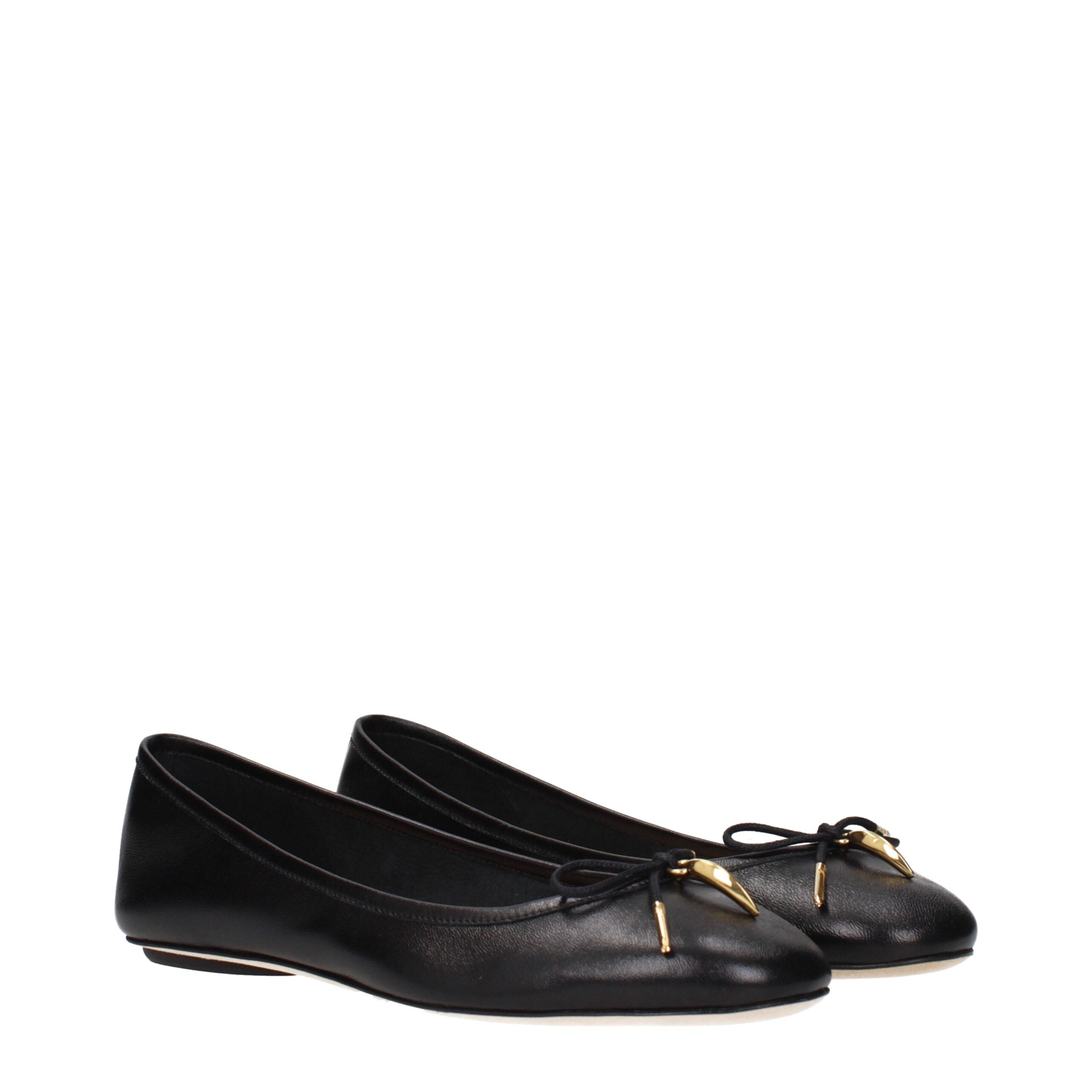 Chloé – Black Leather Ballet Flats