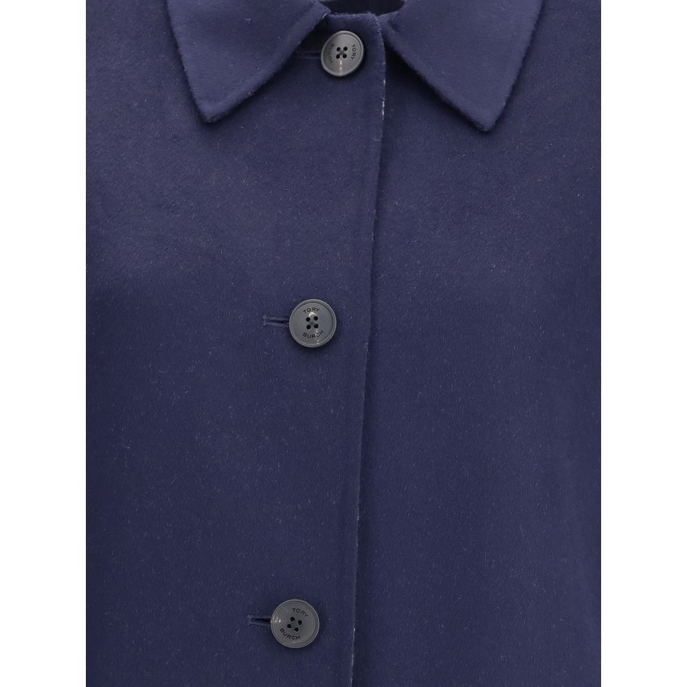 Tory Burch - Blue Wool Coat