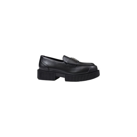 Armani Exchange – Black Leather Platform Loafers