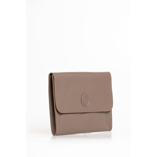 Trussardi – Brown Polyester Clutch Bag
