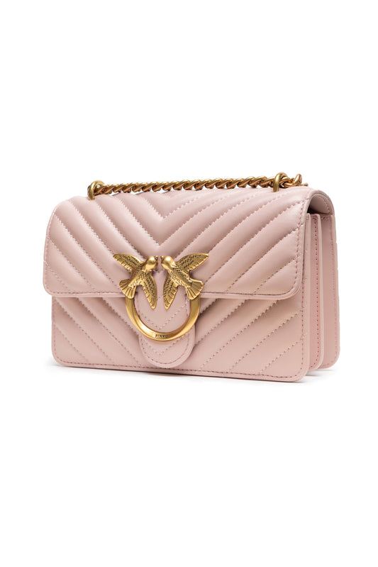 PINKO – Powder Pink Mini Love Bag One Chevron
