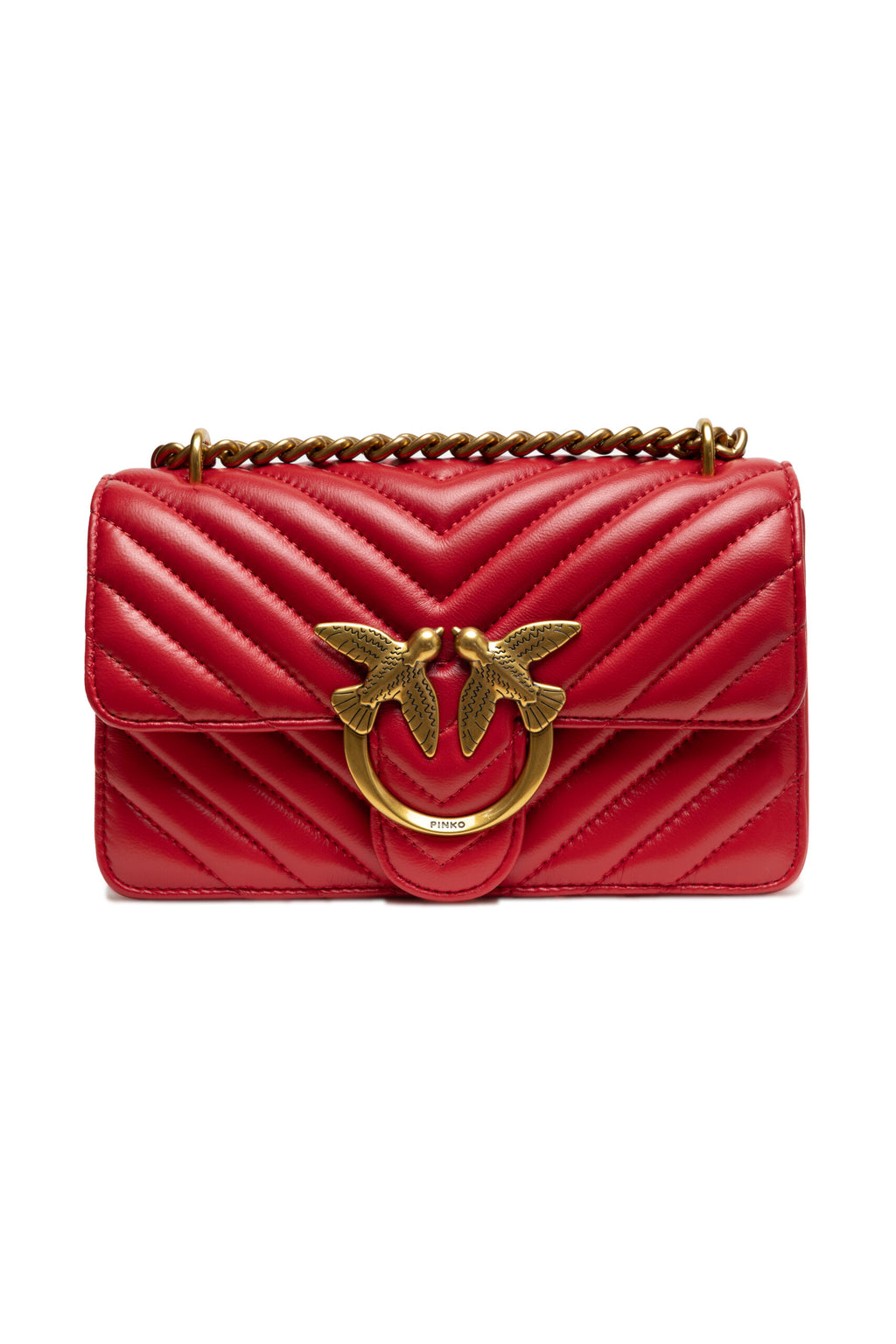 Pinko – Mini Love Bag One Chevron in Red