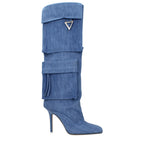 The Attico – Light Blue Fabric Boots
