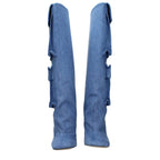 The Attico – Light Blue Fabric Boots