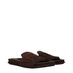 Jacquemus – Brown Suede Slippers Sandals