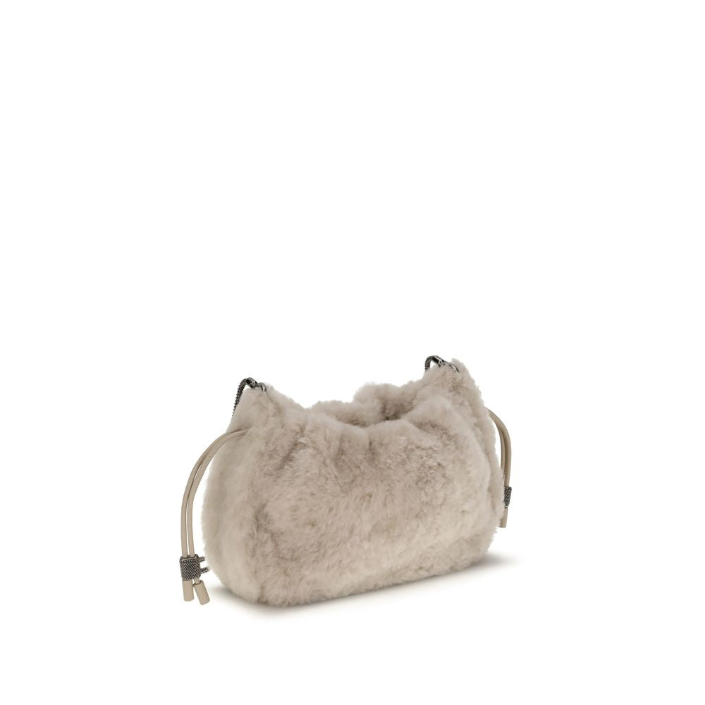 Brunello Cucinelli – Mellow Mini Shearling Shoulder Bag